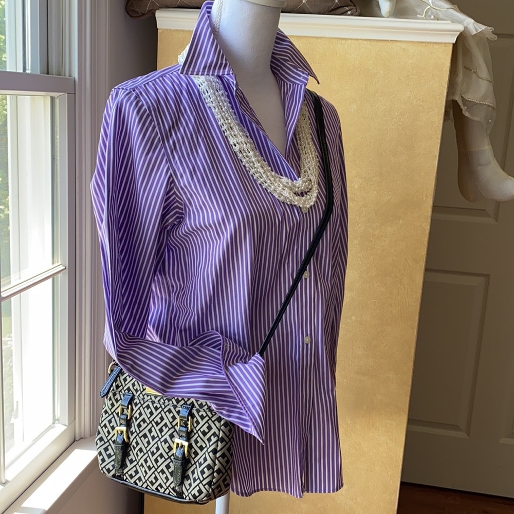 Ralph Lauren Striped Button Down Shirt Size Small